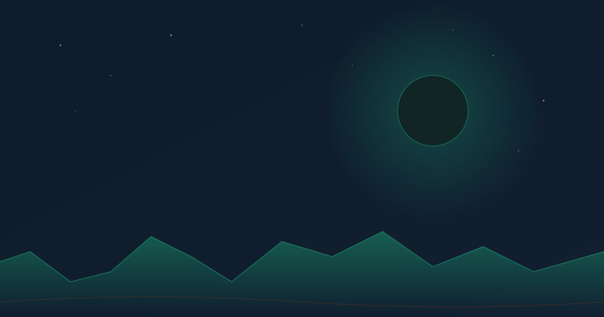 Illustrazione astratta di una notte di recupero, palette navy Rebalance Hub